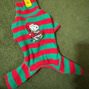 Little Beast x PEANUTS ❤️ Snoopy & Woodstock Stripe Onesie